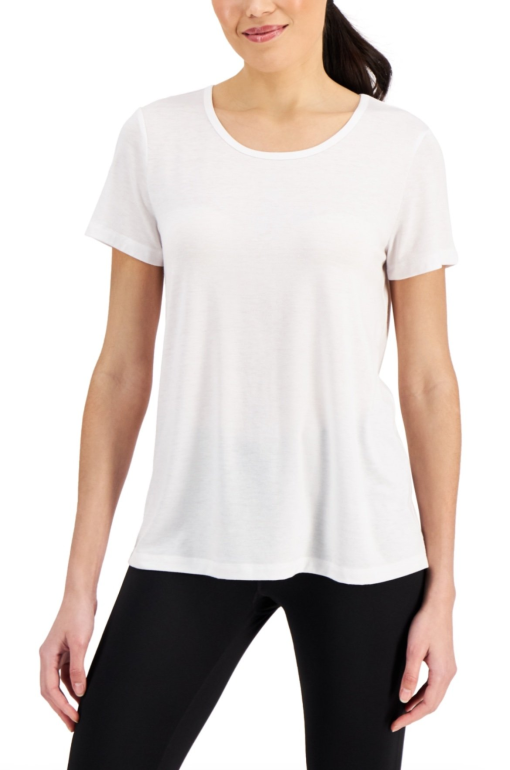 Ideology Plus White Tee - Women's Plus Size Activewear Top