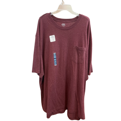 IZOD Saltwater Tee 4XL Burgundy Pocket T-Shirt - Men's