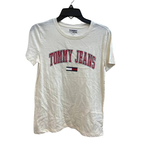 Tommy Jeans Cream Tee Shirt Small - Women's Graphic T-Shirt