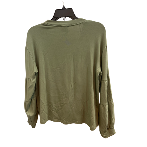 CeCe Olive Green V-Neck Blouse, Size M, Women's Tops - Image 2