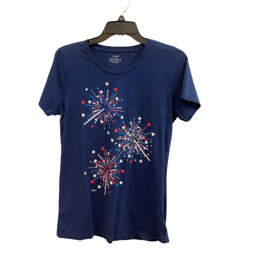 J.Crew Navy Fireworks Tee Shirt - Size M - Women's Graphic Tee