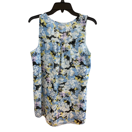 Vince Camuto Floral Tank Top Blue Small Sleeveless Blouse - Image 2