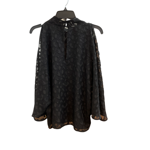 Vince Camuto Black Blouse Small Leopard Print Top - Image 2