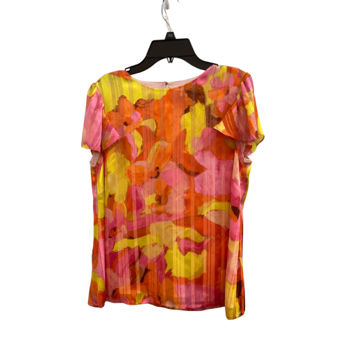 CeCe Floral Blouse XS Yellow Pink Orange Top Women's Shirts