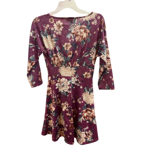 bebop Floral Burgundy Dress - Size S - Women's Dresses - Image 2