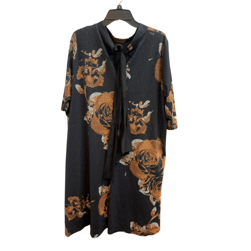 SIGNATURE Robbie Bee Black Floral T-Shirt Dress 3X - Image 2