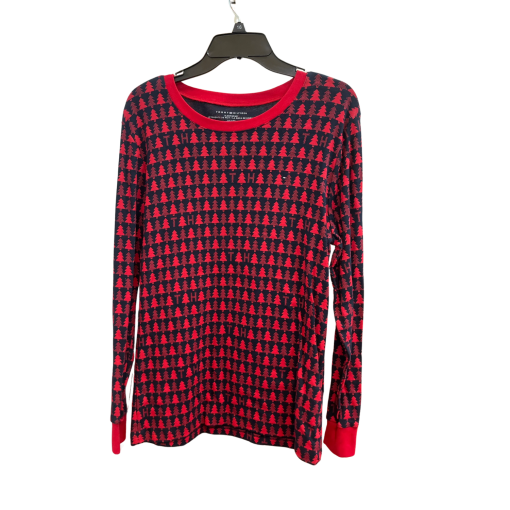 Tommy Hilfiger Red Tree Print Pajama Top XL - Sleepwear