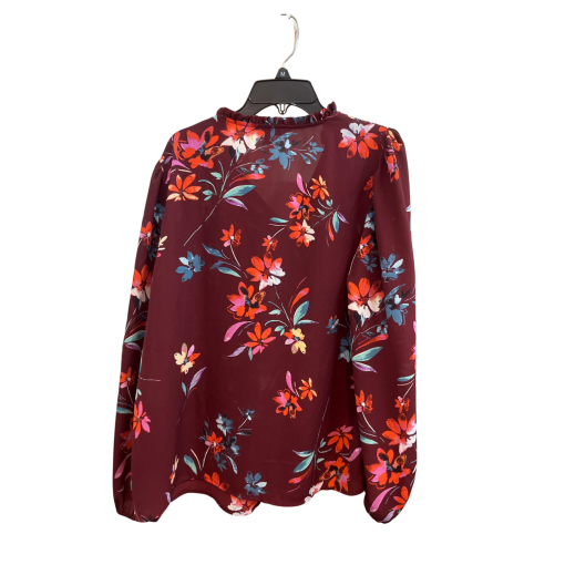 ZAC & RACHEL Floral Blouse, Burgundy, Medium, Women's Tops - Image 2