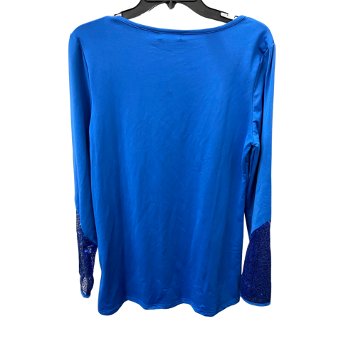 EASTHER Blue Sequin Pocket Top - Medium - Women's Blouse - Image 2