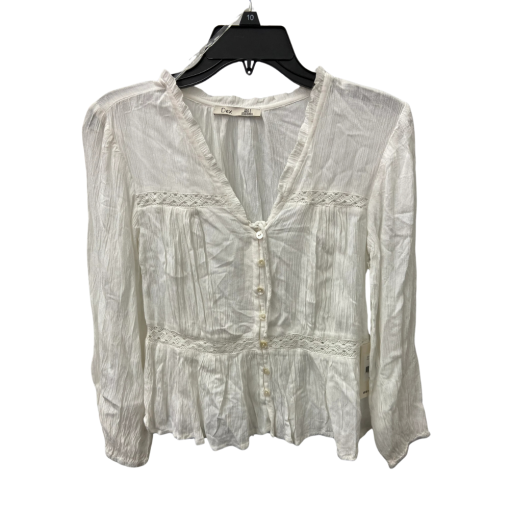 Dex White Blouse Size L Long Sleeve Top Women's Clothing