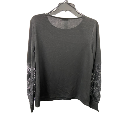 Vince Camuto Black Lace Sleeve Top - Women's Blouse - No Size - Image 2