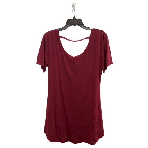 Mea Eor Burgundy Scoop Neck T-Shirt - Medium - Women's Top - Image 2