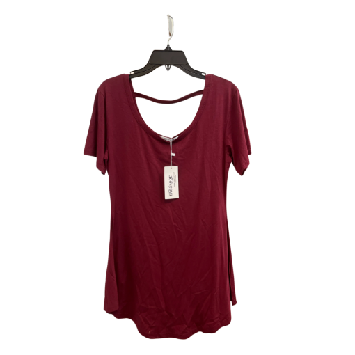 Mea Eor Burgundy Scoop Neck T-Shirt - Medium - Women's Top