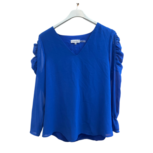 Calvin Klein Blue Blouse Small - Women's Tops & Shirts