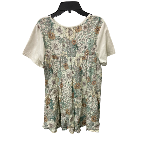 DG2 Floral Print Tiered Top - Size S - White/Multi - Blouse