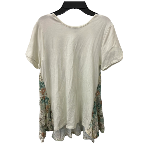 DG2 Floral Print Tiered Top - Size S - White/Multi - Blouse - Image 2