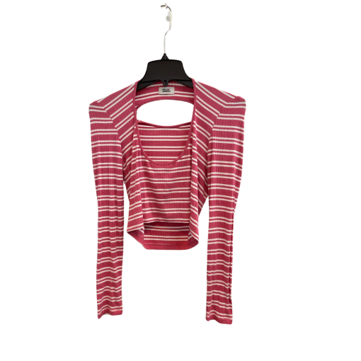 Tommy Jeans Pink Striped Crop Top - No Size - Women's Shirts