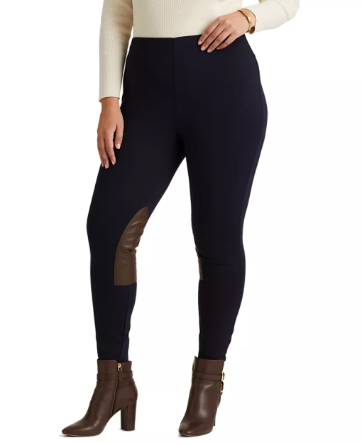 Ralph Lauren Navy Plus Size Riding Pants - Women's Leggings