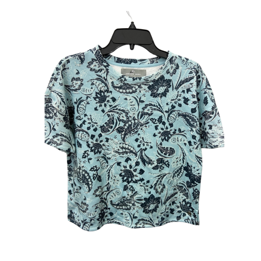 Andrew Marc Floral Tee Shirt, Blue, Small, Women's Top