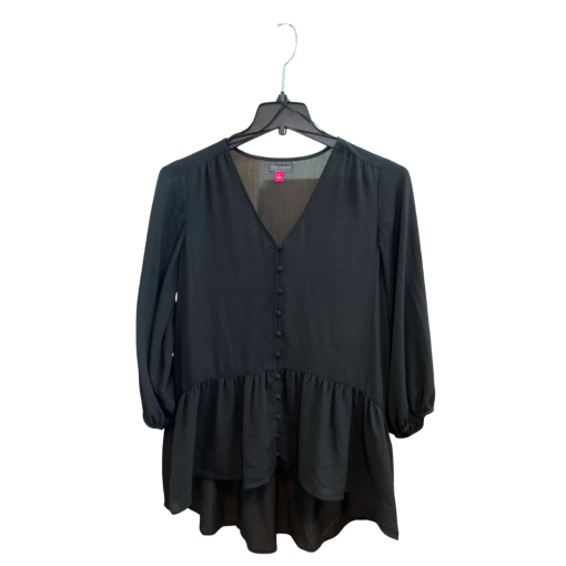 Vince Camuto Black Blouse Small Button Down Top - Women's Shirts