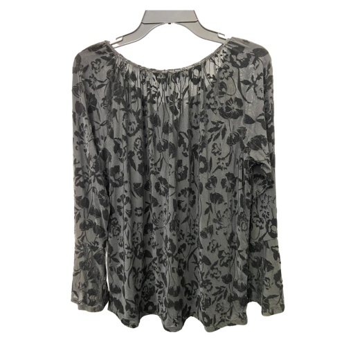 CYRUS Black Floral Blouse Size S Long Sleeve Top - Image 2