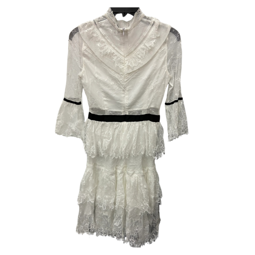 FEW MODA White Lace Midi Dress - Size M - Party Dress - Image 2