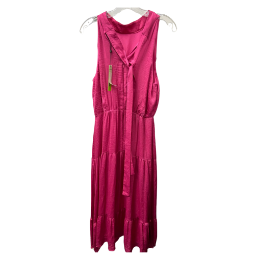 Sam Edelman Pink Satin Midi Dress Size 12 - Women's Dresses - Image 2