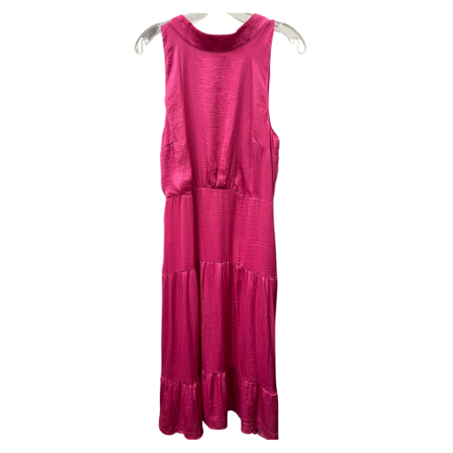 Sam Edelman Pink Satin Midi Dress Size 12 - Women's Dresses