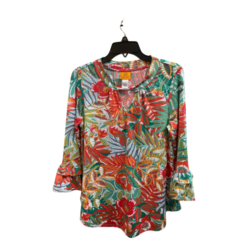 Ruby Rd Floral Blouse Small Green Red Top Women's Clothing