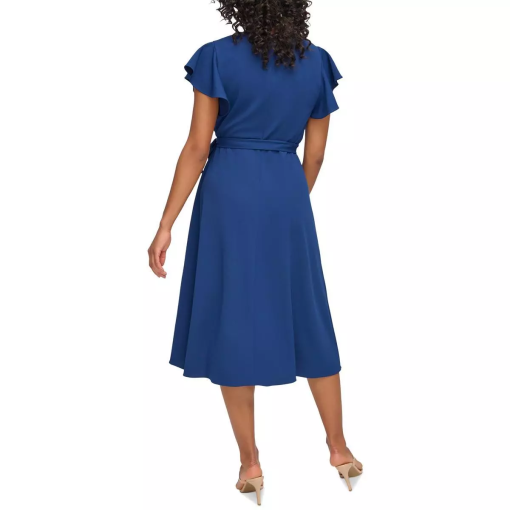 DKNY Blue Wrap Dress Size 4 - Midi Dress for Women - Image 2