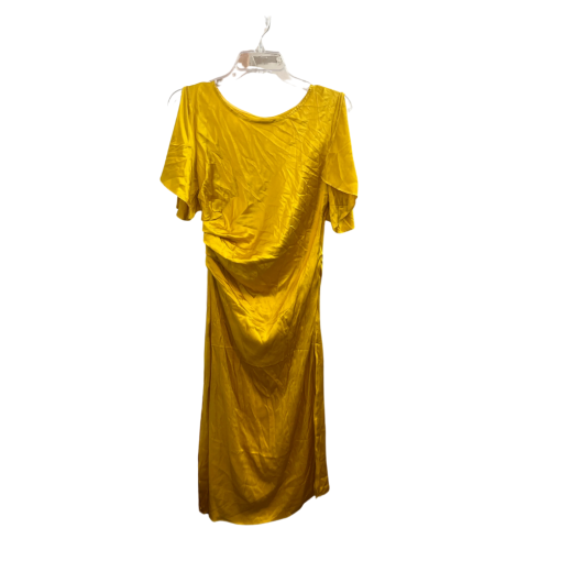 Yellow Satin Midi Dress - [Brand Name] - Size [Size] - Party Dress