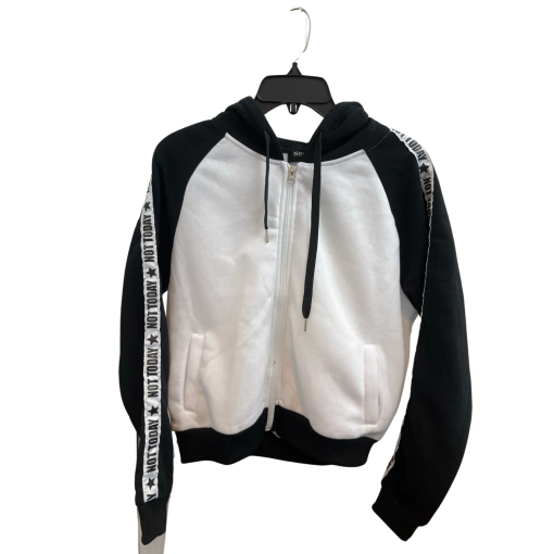 New Look Black & White Zip Hoodie - Size M - Women's Jacket