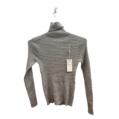 YUNA Fashion Gray Striped Turtleneck Sweater - No Size - Women's Top