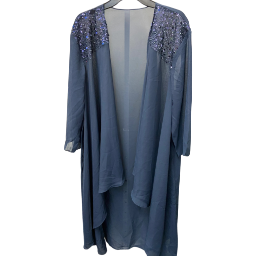 Navy Sequin Duster Cardigan - One Size - Evening Wear