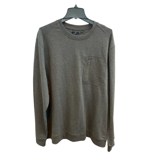 ASA Fashion Gray Pocket Crewneck Sweatshirt XL - Men's Top