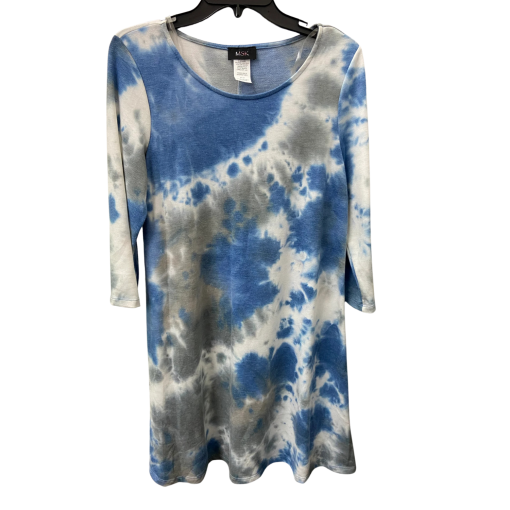 MSK Tie Dye Dress Blue Gray M - Casual Dresses