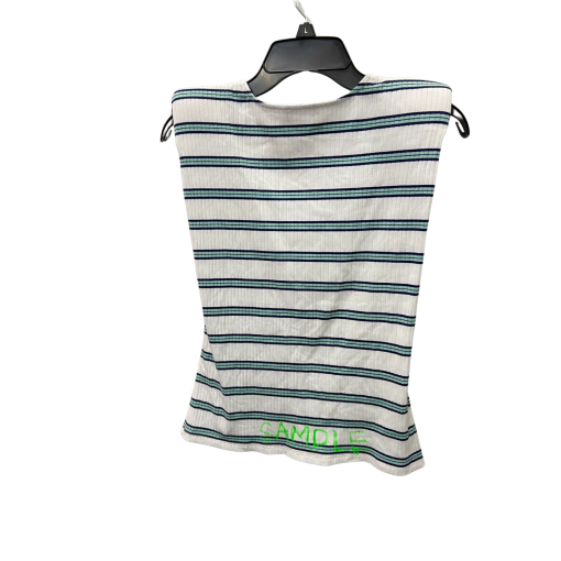 Vince Camuto White Striped Ribbed Tank Top - Size L - Women's Top - Image 2