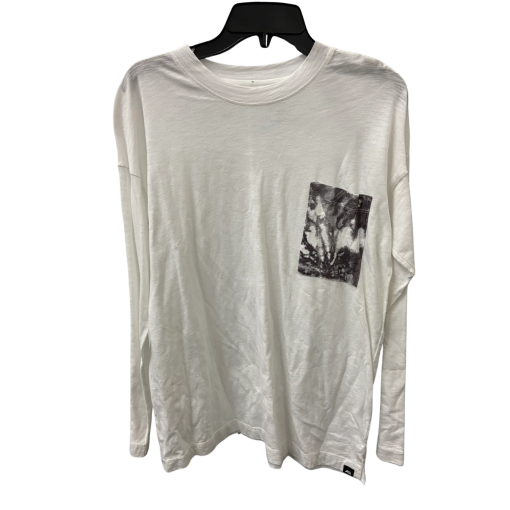 Andrew Marc White Long Sleeve Pocket Tee - Size S - Shirts