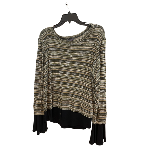 Vince Camuto Striped Sweater, S, Green/Black, Women's Top