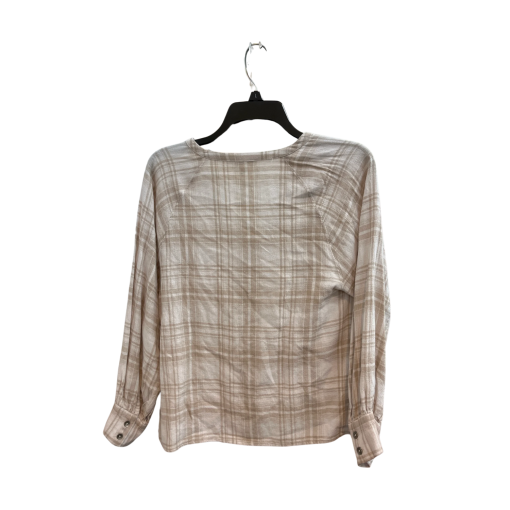 Splendid Plaid Blouse, Beige, Size S, Women's Tops - Image 2