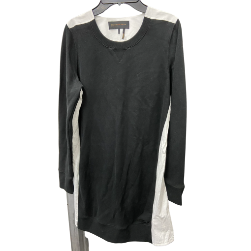 Donna Karan Black & White Sweatshirt Dress - Size S - Women's Clothing