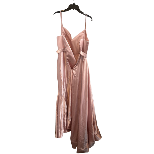 Pink Satin Prom Dress - Size Unknown - Formal Gown - Image 2