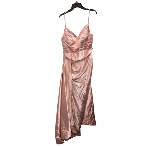 Pink Satin Prom Dress - Size Unknown - Formal Gown