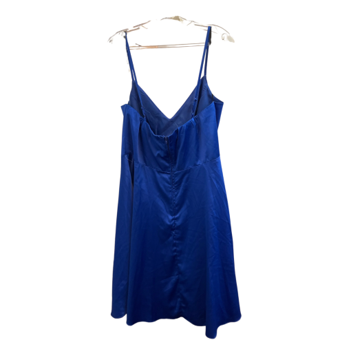 B.Darlin Blue Satin Slip Dress - Plus Size 14W - Cocktail Dress - Image 2