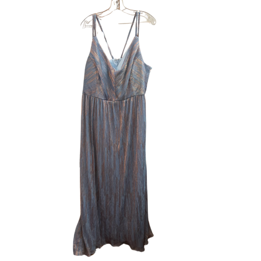 NightWay Blue/Gold Maxi Dress Plus Size 20W - Evening Gown