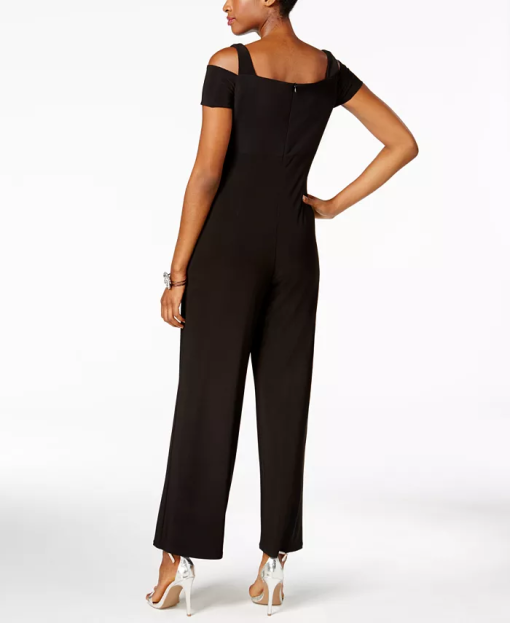 Nightway Petite Black Jumpsuit - Cutout Wide Leg - Evening Wear - Image 2