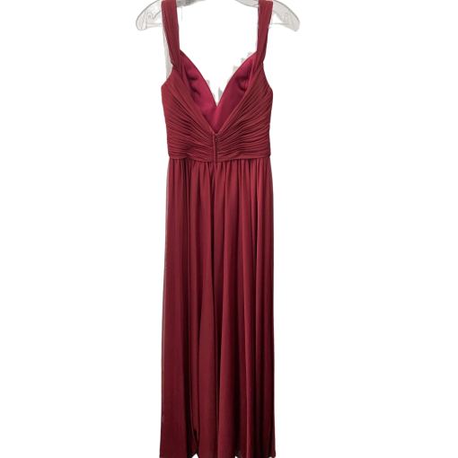 Cranberry Chiffon Maxi Dress Size 6 | Bridesmaid Dress - Image 2