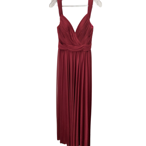 Cranberry Chiffon Maxi Dress Size 6 | Bridesmaid Dress