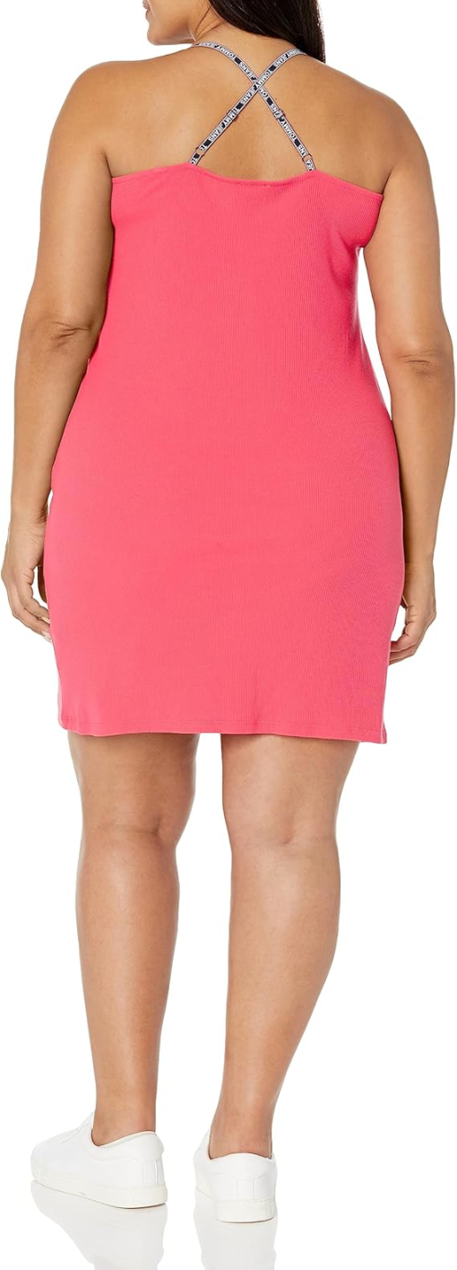 Tommy Jeans Coral Ribbed Mini Dress - Plus Size XL - Summer Dress - Image 2