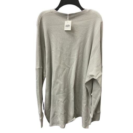 MONN Gray Waffle Henley Top - Size 2 - Women's Shirt - Image 2